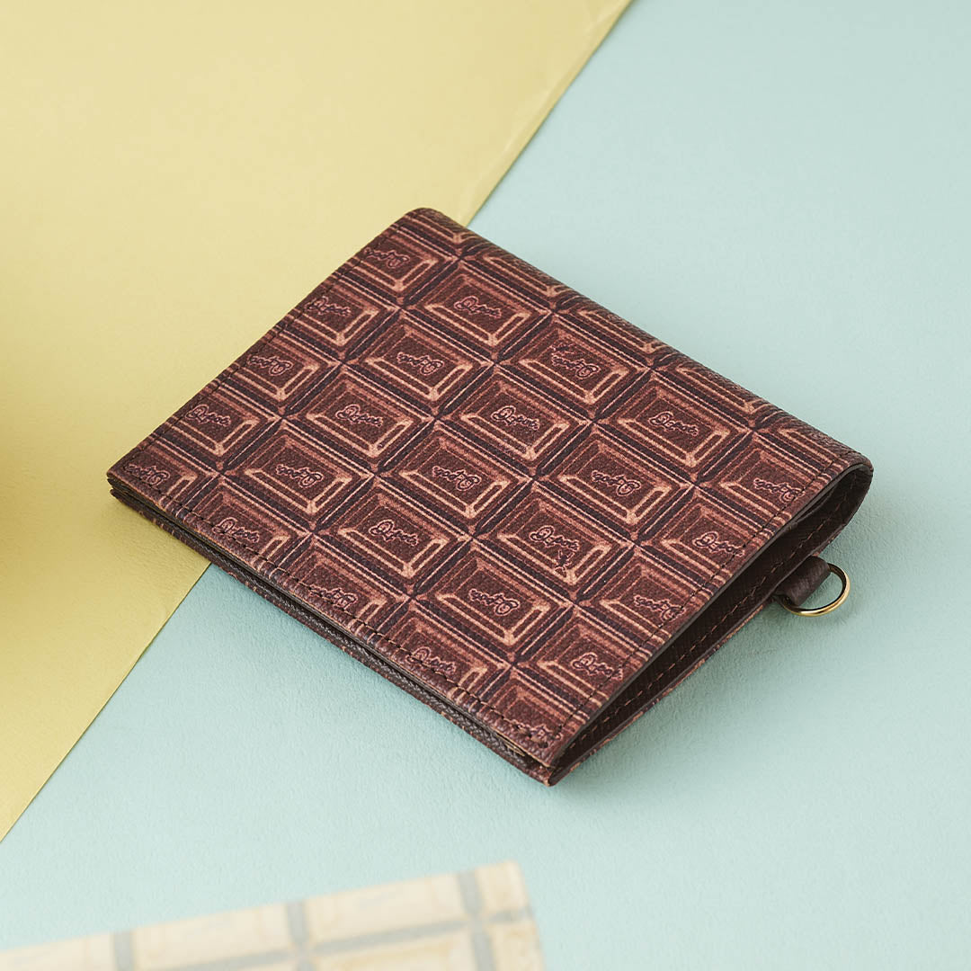 Bitter Chocolate Leather Flap Short Wallet【Japan Jewelry