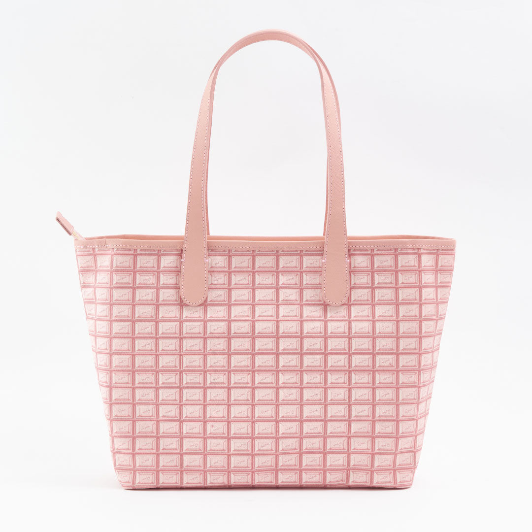 Strawberry Chocolate Zip Leather Tote Bag【Japan Jewelry】