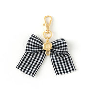 Gingham Check Ribbon Keychain【Japan Jewelry】