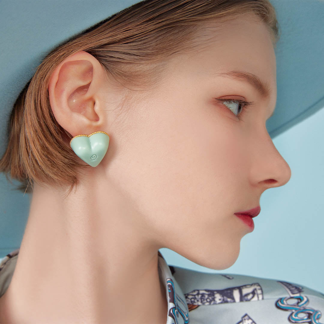 Finest Amour Chocolat Clip-On Earring (Mint / 1 Piece)【Japan Jewelry】