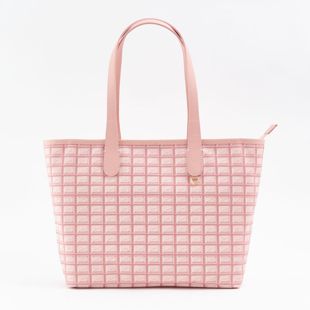 Strawberry Chocolate Zip Leather Tote Bag【Japan Jewelry】