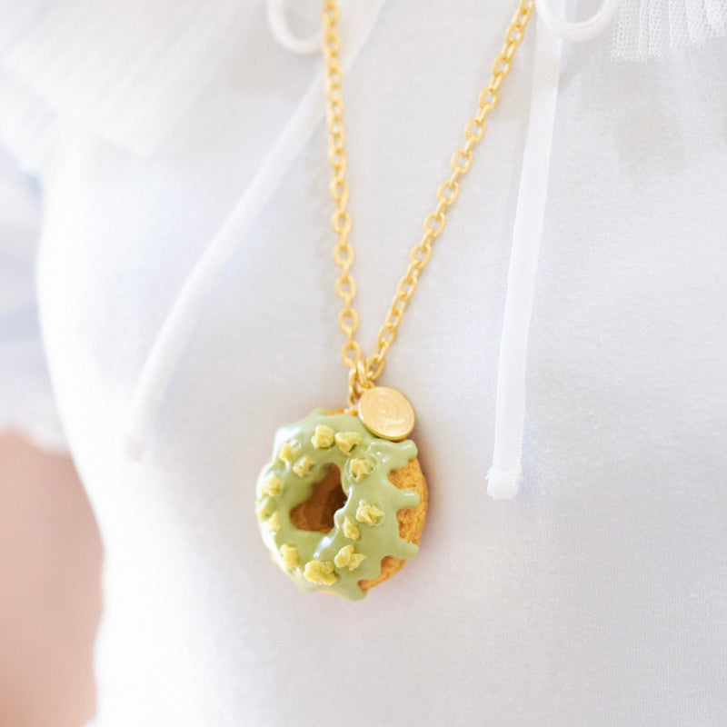 Melty Pistachio Doughnut Necklace【Japan Jewelry】