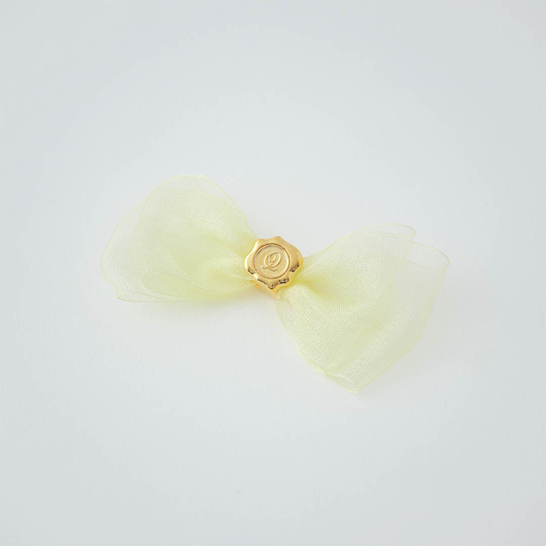 Organdy Ribbon Charm (Light Yellow)【Japan Jewelry】