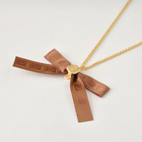 Q-pot. Chocolate Ribbon Chain Necklace (60cm)【Japan Jewelry】
