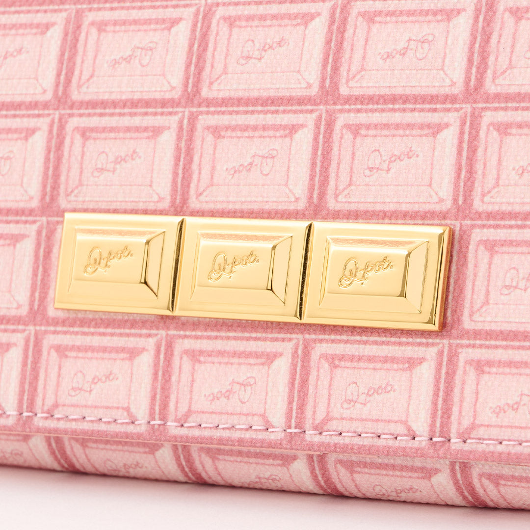 Strawberry Chocolate Leather Short Wallet【Japan Jewelry】