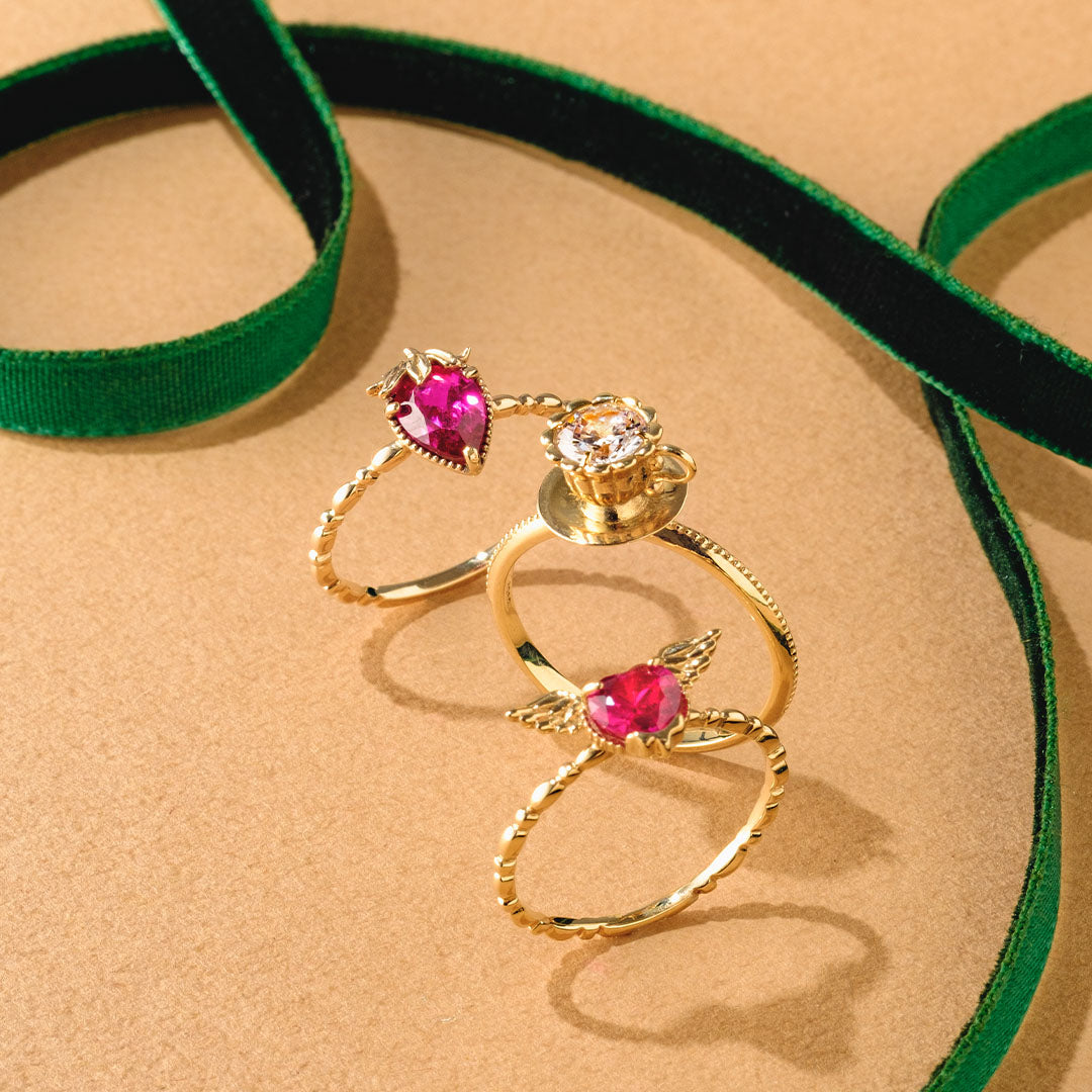 10K Yellow Gold】Tea Cup Ring【Japan Jewelry】 – Japan Jewelry