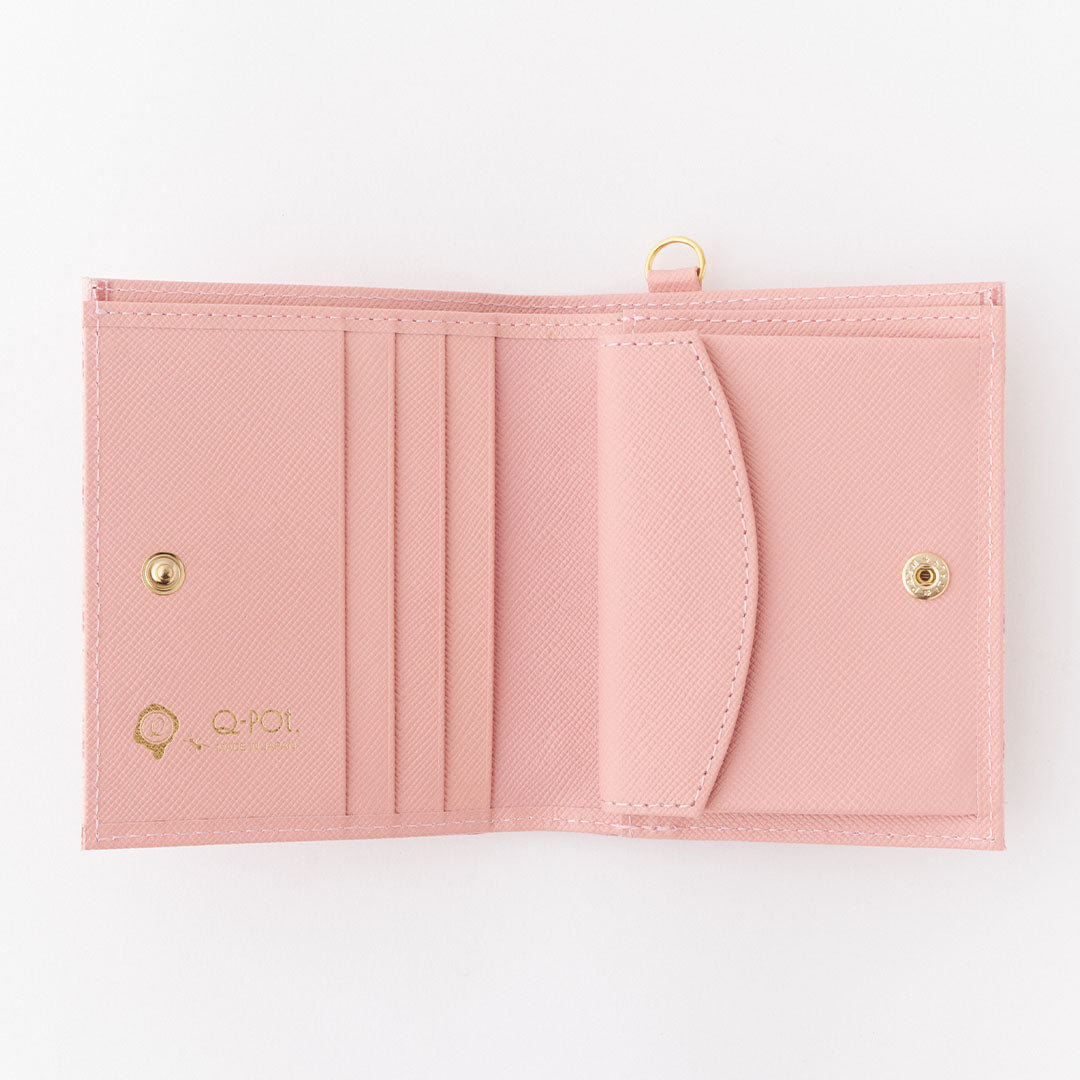 Strawberry Chocolate Leather Flap Short Wallet【Japan Jewelry】