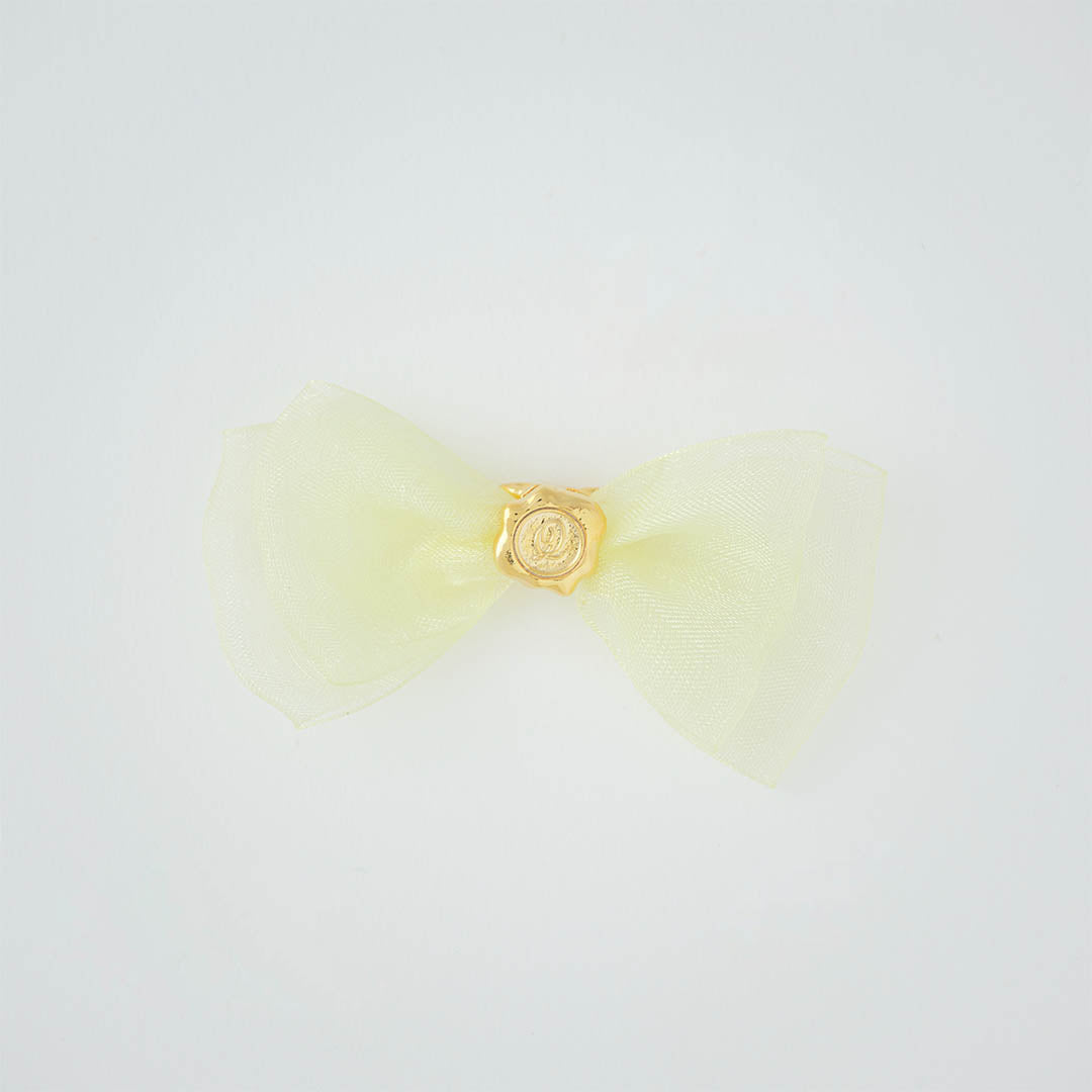 Organdy Ribbon Charm (Light Yellow)【Japan Jewelry】