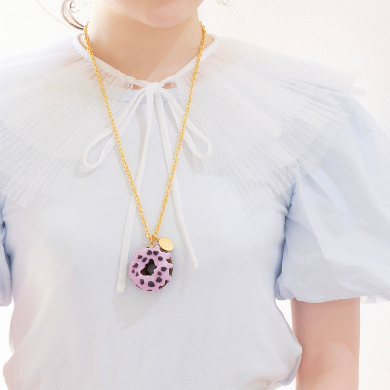 Melty Blueberry Doughnut Necklace【Japan Jewelry】