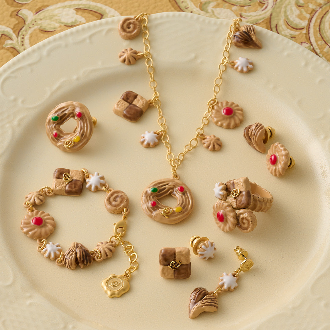 Heart Chocolate Cookie Pierced Earring (1 Piece)【Japan Jewelry】