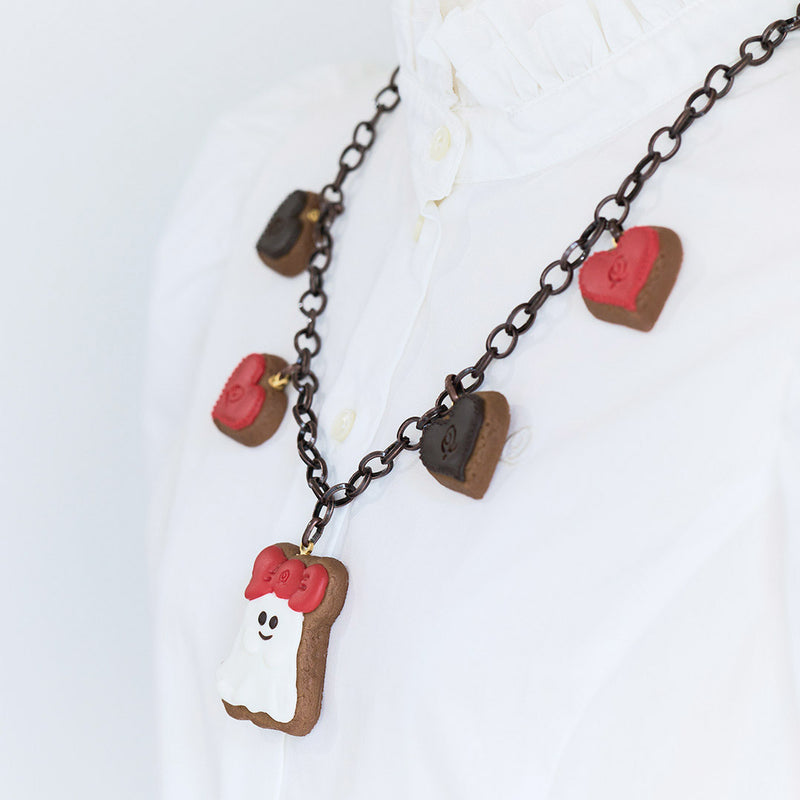 Ghost Cookie Necklace (Ribbon)【Japan Jewelry】