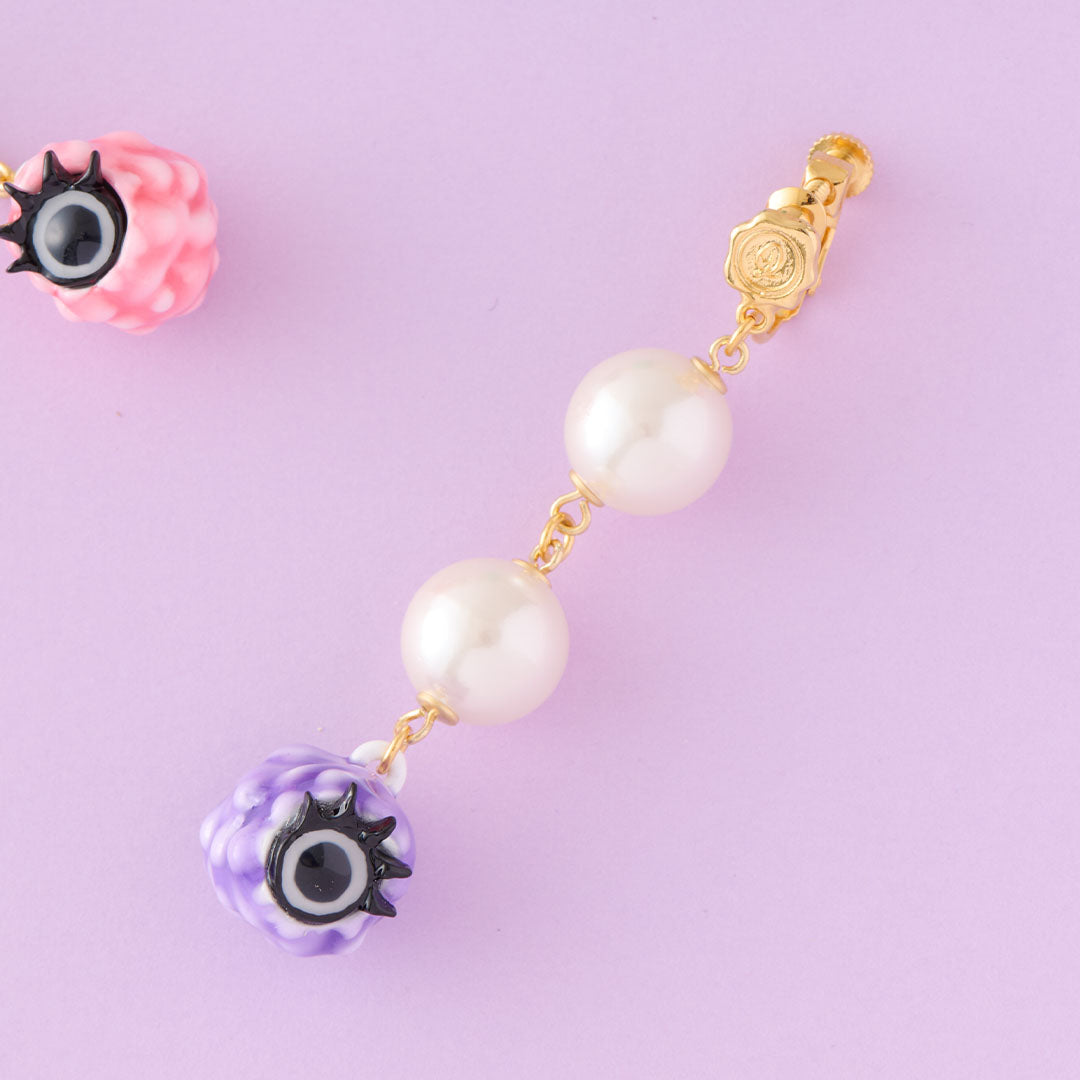 Purple Pop Melty Monster Clip-On Earring (1 PIece)【Japan Jewelry】