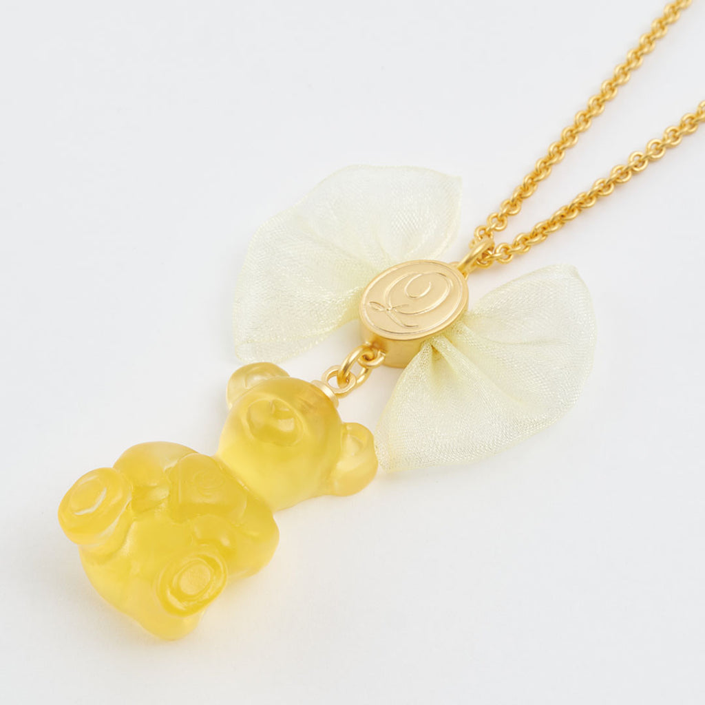 Teddy Bear Gummy Necklace (Lemon)【Japan Jewelry】