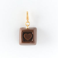 Initial Chocolate Charm (SS)【Japan Jewelry】