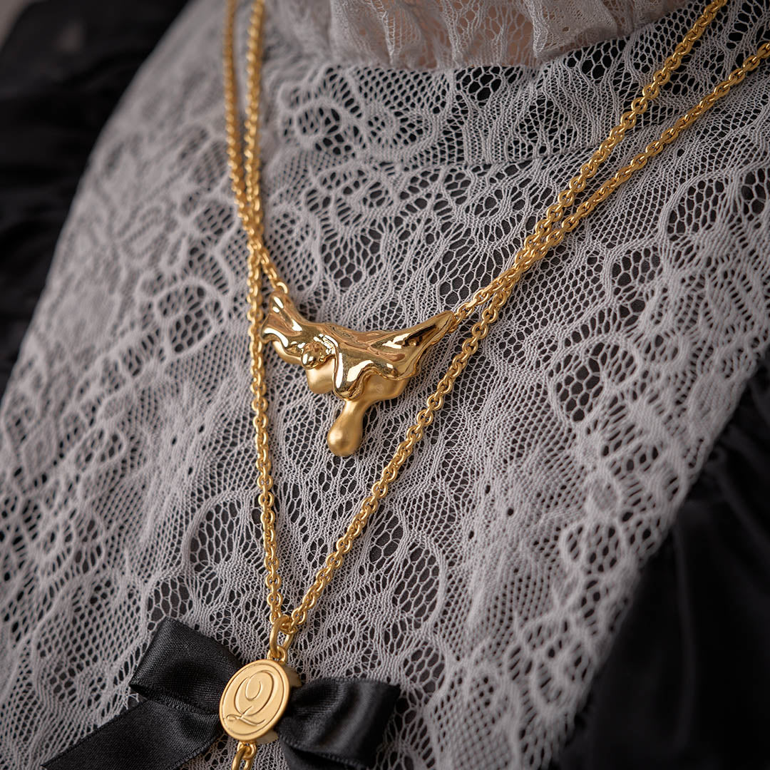 Melty Melt Necklace (Yellow Gold)【Japan Jewelry】 – Japan Jewelry