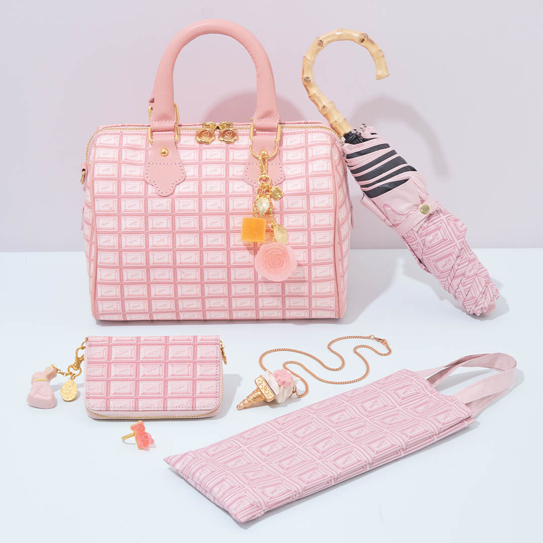 Melty Strawberry Chocolate Folding Umbrella【Japan Jewelry