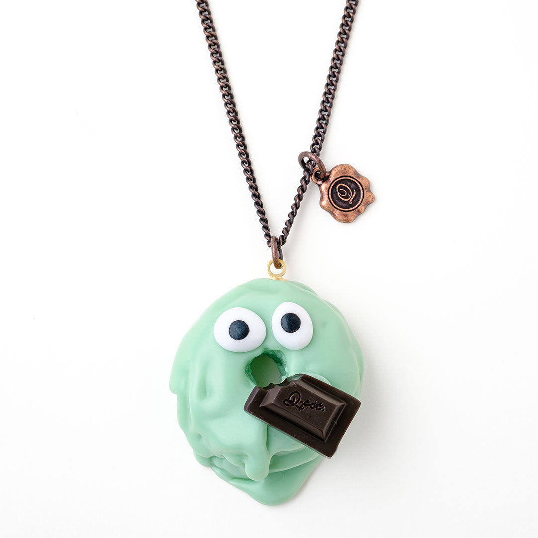 Mint Chocolate Melty Monster Doughnut Necklace【Japan Jewelry】