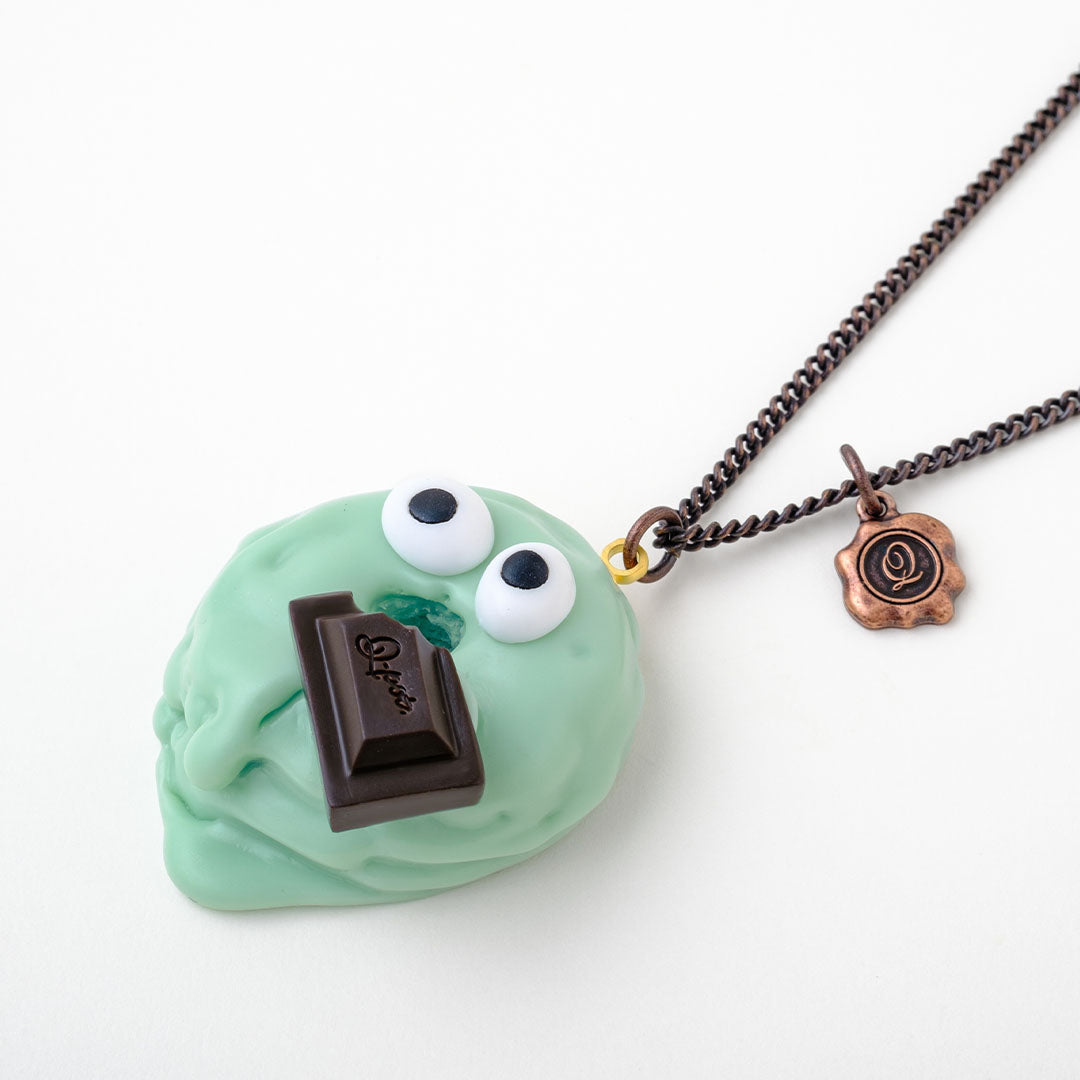 Mint Chocolate Melty Monster Doughnut Necklace【Japan Jewelry】