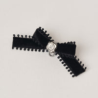 Black Velvet Ribbon Brooch【Japan Jewelry】