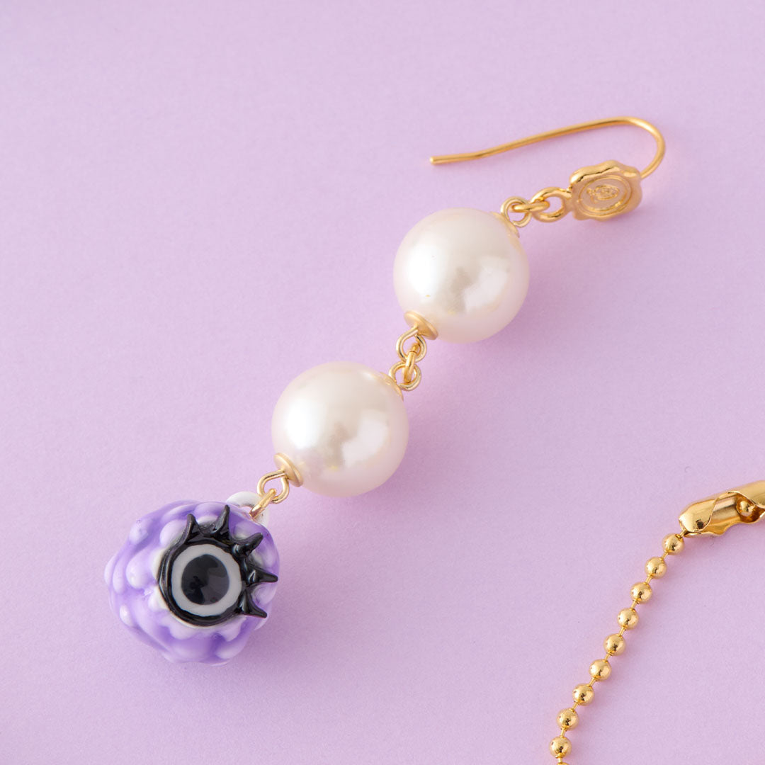 Purple Pop Melty Monster Pierced Earring (1 PIece)【Japan Jewelry】