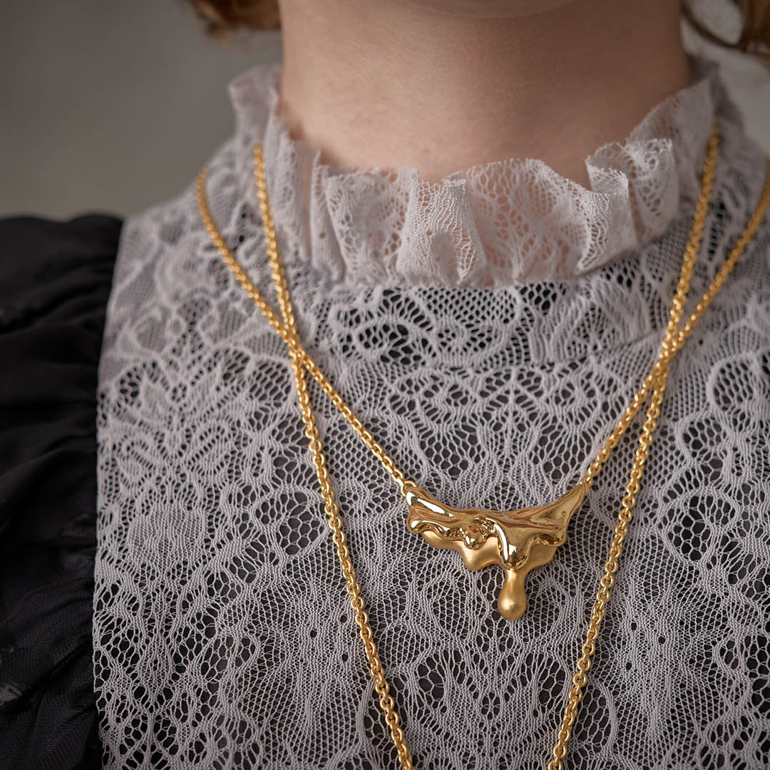 Melty Melt Necklace (Yellow Gold)【Japan Jewelry】 – Japan Jewelry