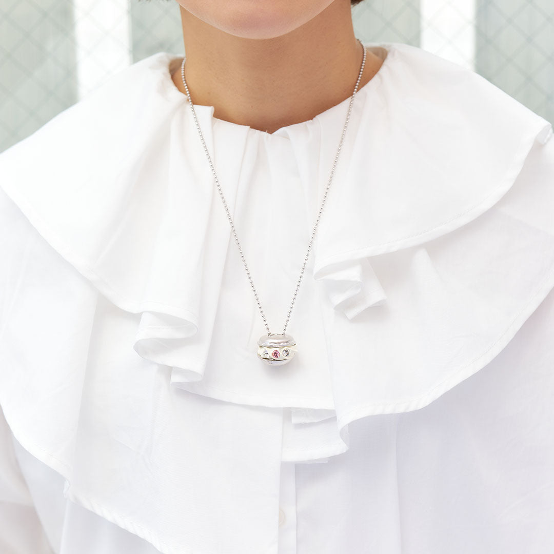 Tooth Ball Chain Necklace (Silver)【Japan Jewelry】