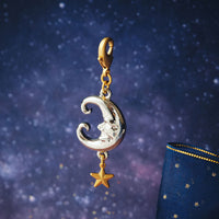 Starry Night Moon Charm【Japan Jewelry】