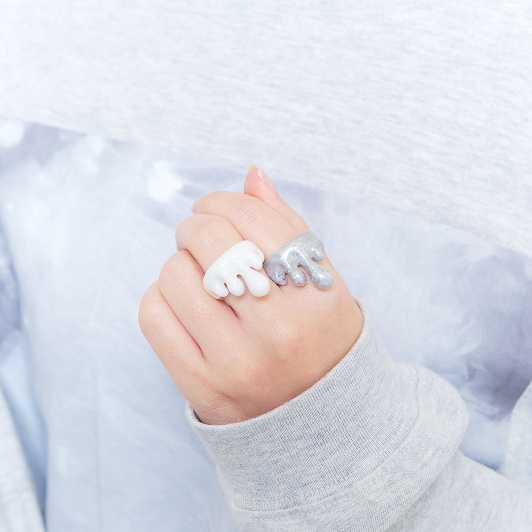 Melt Ring (White Glitter)【Japan Jewelry】 – Japan Jewelry Brand Q