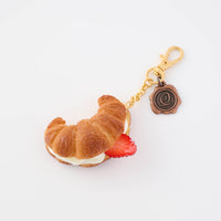 Strawberry Croissant Sweet Sandwich Bag Charm【Japan Jewelry】