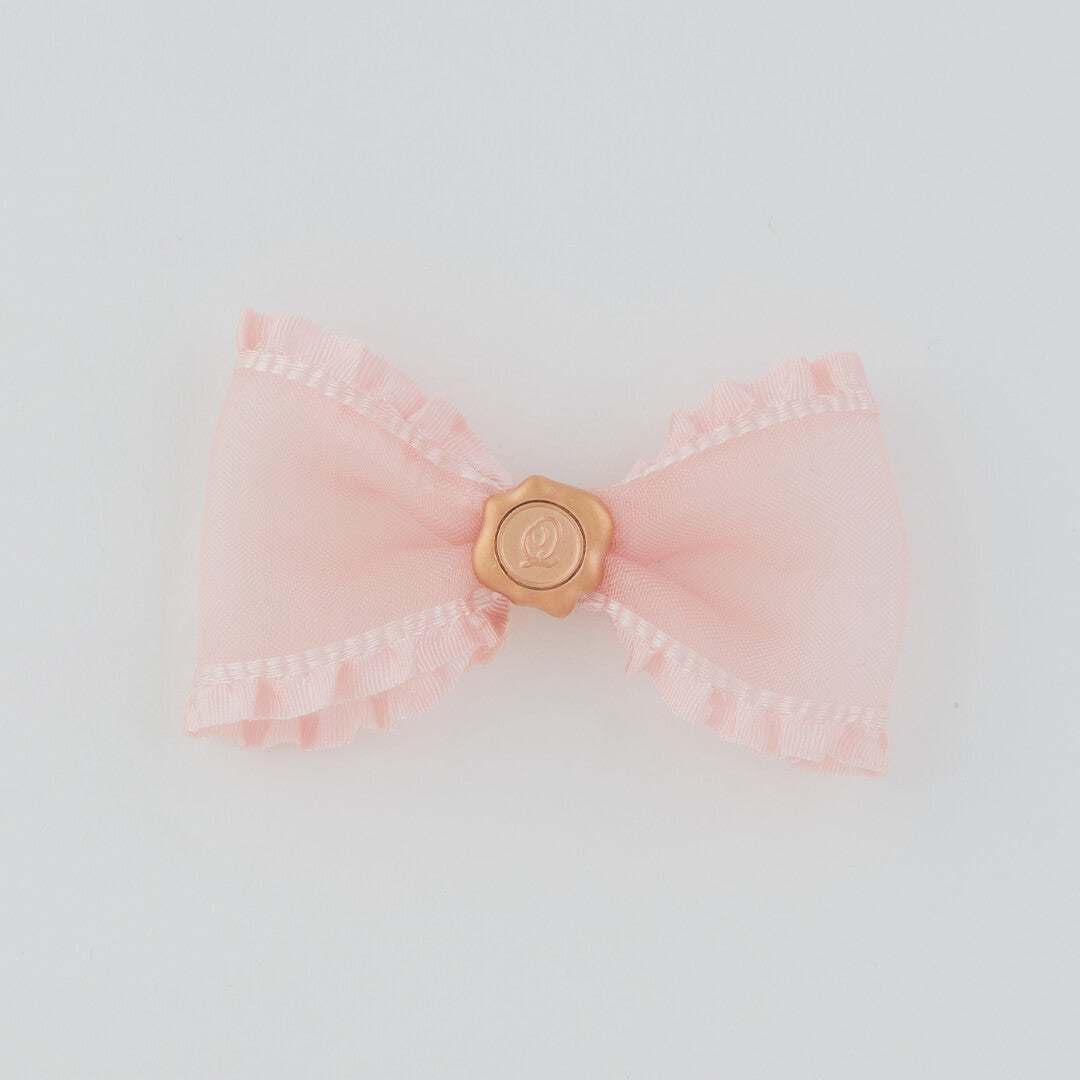 Ruffled Organdy Ribbon Charm (Light Pink)【Japan Jewelry】