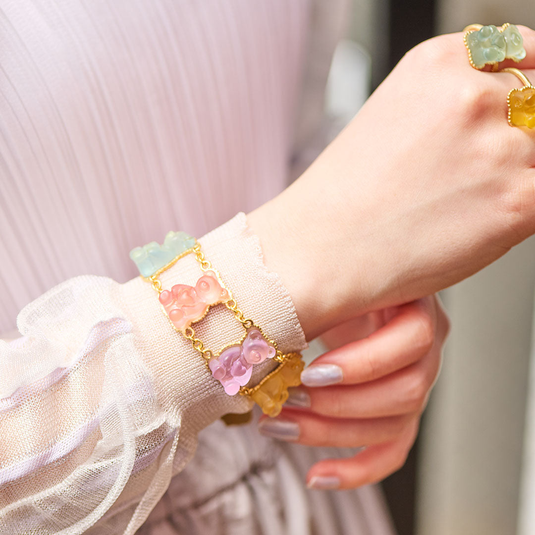 Teddy Bear Hard Gummy Bracelet【Japan Jewelry】 – Japan Jewelry