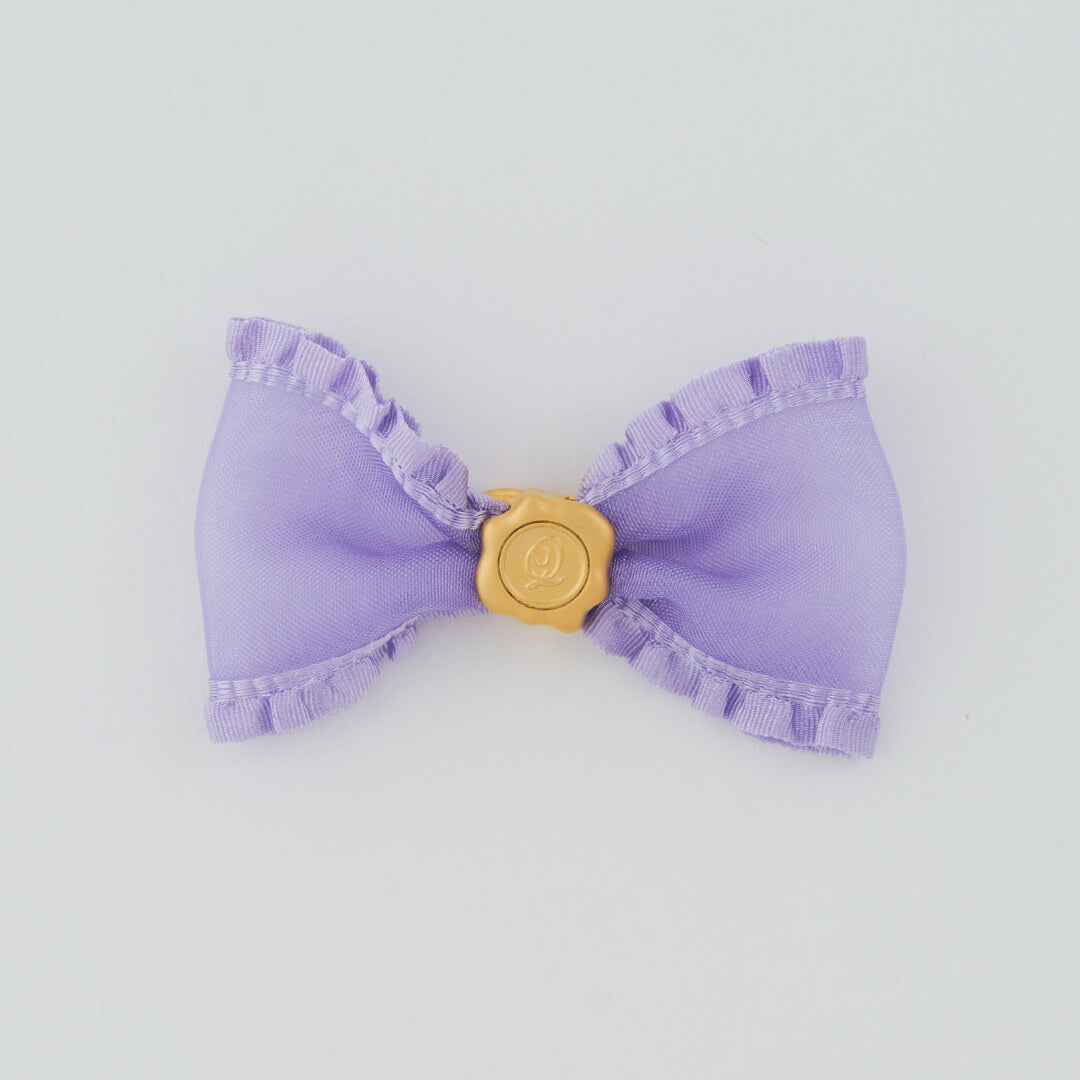 Ruffled Organdy Ribbon Charm (Light Purple)【Japan Jewelry】