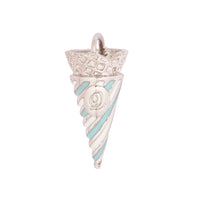Waffle Roll Cone Charm (Light Blue)【Japan Jewelry】