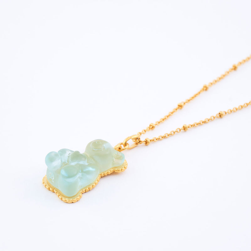 Teddy Bear Hard Gummy Necklace (Soda)【Japan Jewelry】