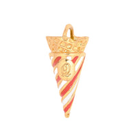 Waffle Roll Cone Charm (Red)【Japan Jewelry】