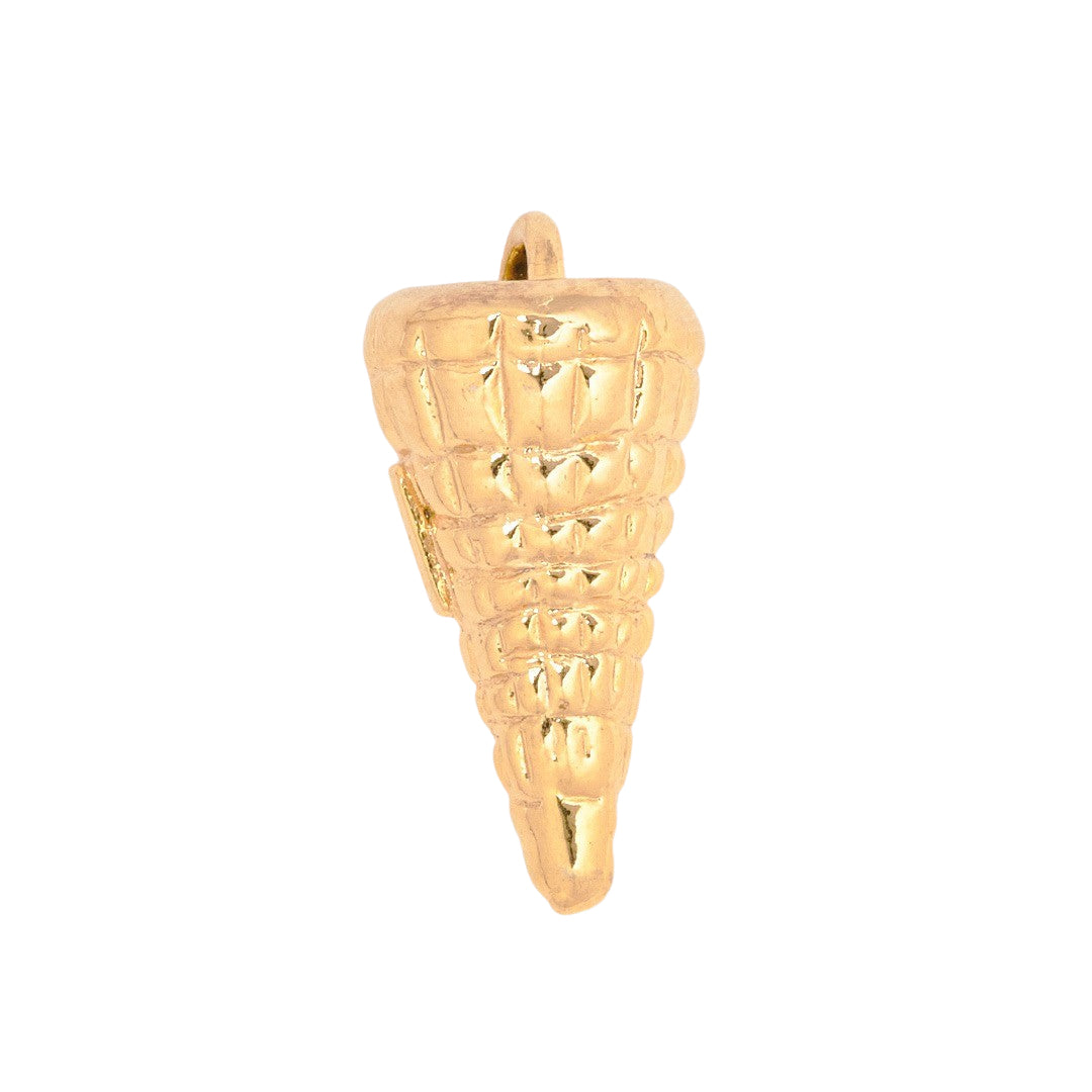 Waffle Cone Charm (Gold)【Japan Jewelry】