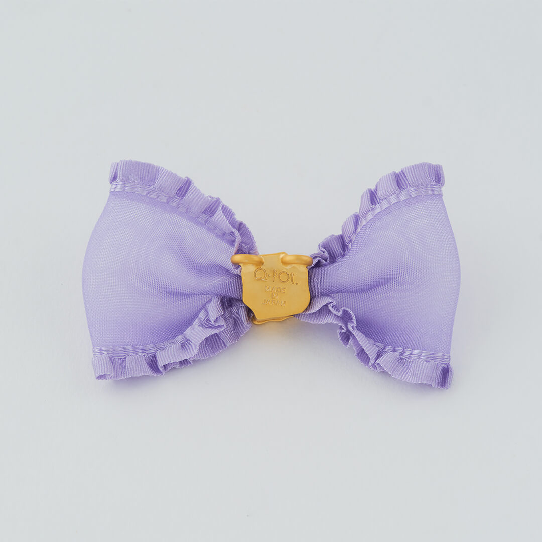 Ruffled Organdy Ribbon Charm (Light Purple)【Japan Jewelry】