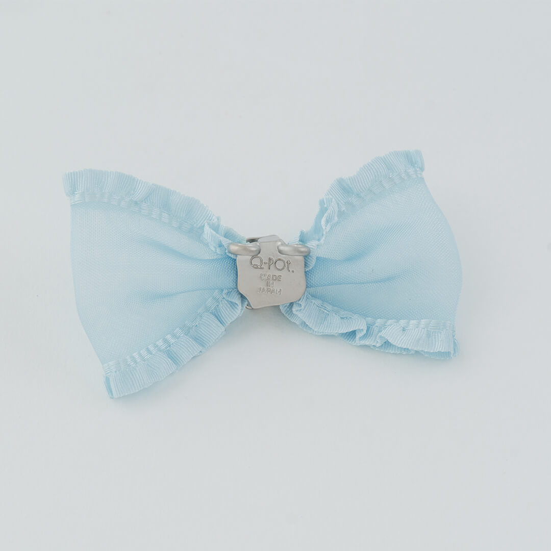 Ruffled Organdy Ribbon Charm (Light Blue)【Japan Jewelry】