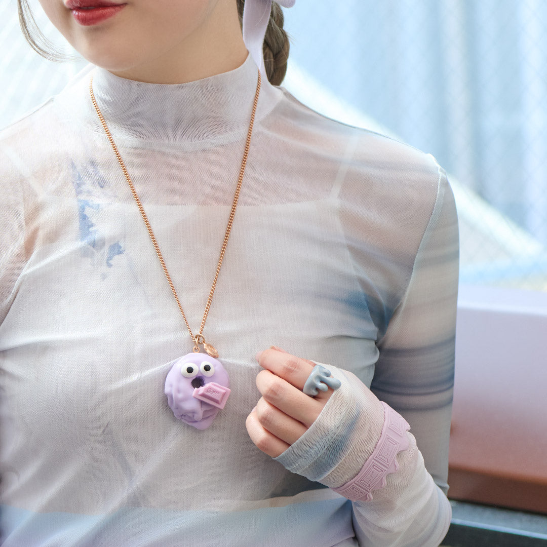 Blueberry Melty Monster Doughnut Necklace【Japan Jewelry】