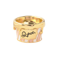 Ice Cream Cup Charm (Light Pink Stripe)【Japan Jewelry】