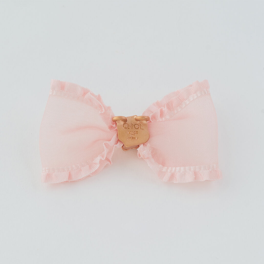 Ruffled Organdy Ribbon Charm (Light Pink)【Japan Jewelry】