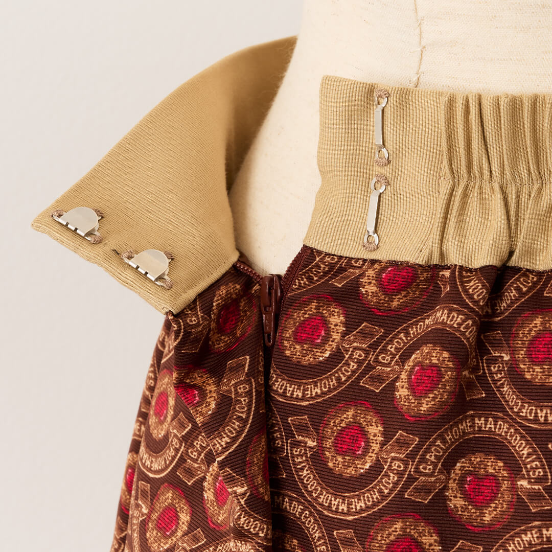 Jam Tomorrow Flare Skirt (Brown)【Japan Jewelry】