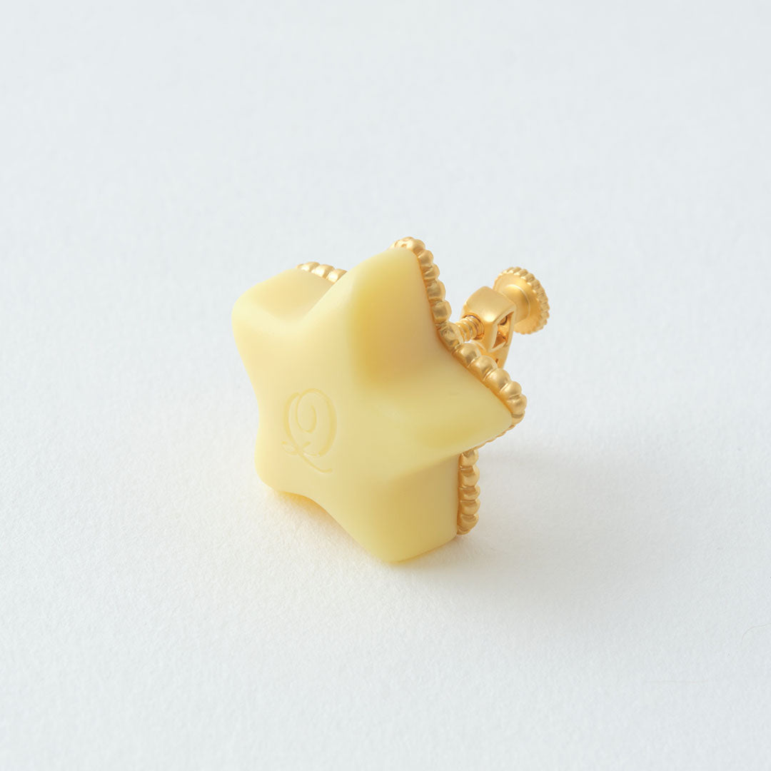 Étoile Chocolat Clip-On Earring (Light Yellow / 1 Piece)【Japan Jewelry】