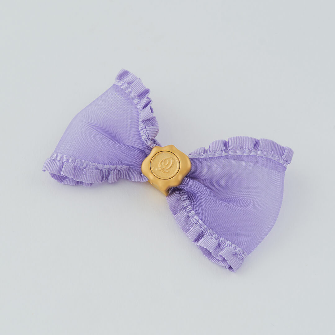 Ruffled Organdy Ribbon Charm (Light Purple)【Japan Jewelry】