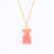 Teddy Bear Hard Gummy Necklace (Strawberry)【Japan Jewelry】