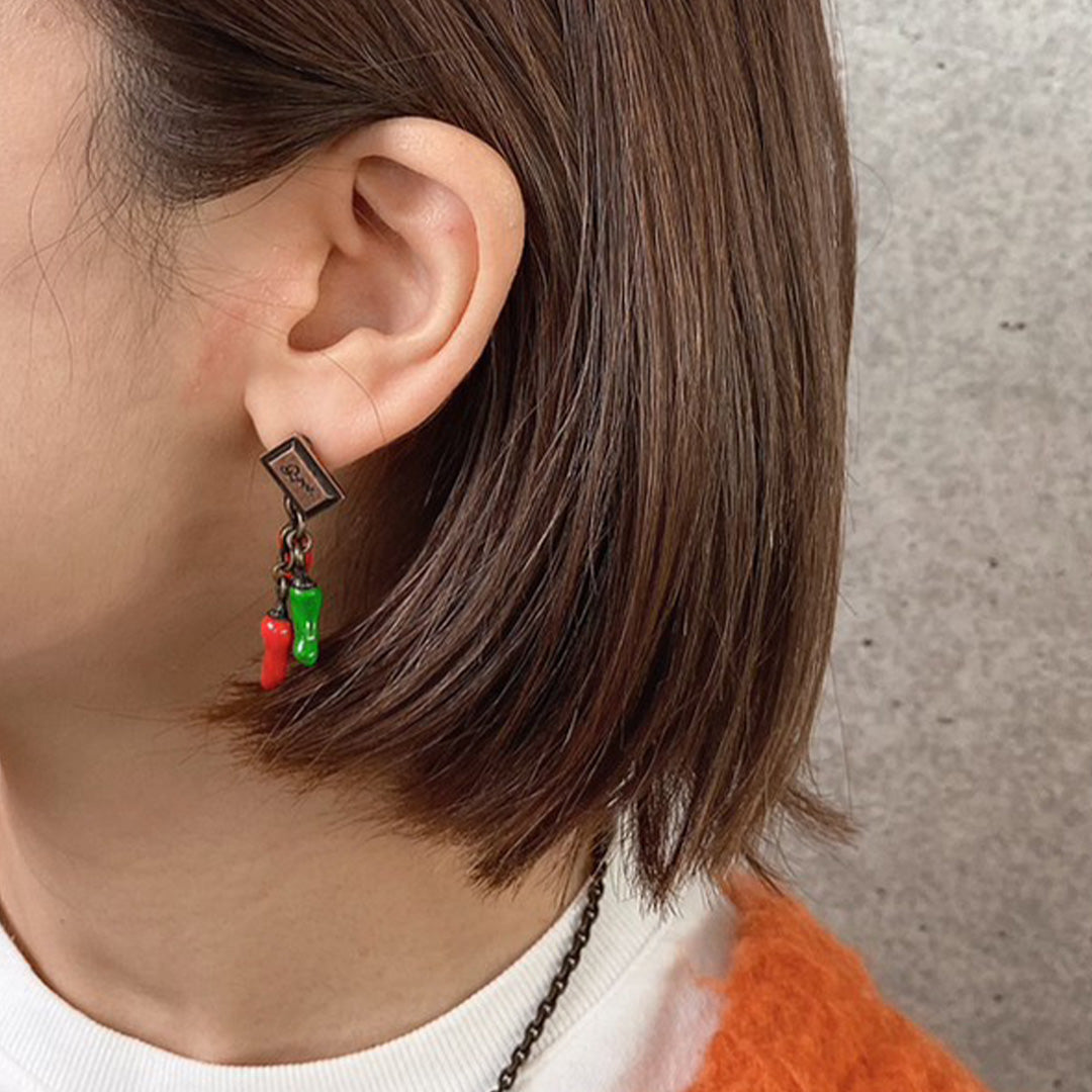 Chili Chocolate Pierced Earring (1 Piece)【Japan Jewelry】