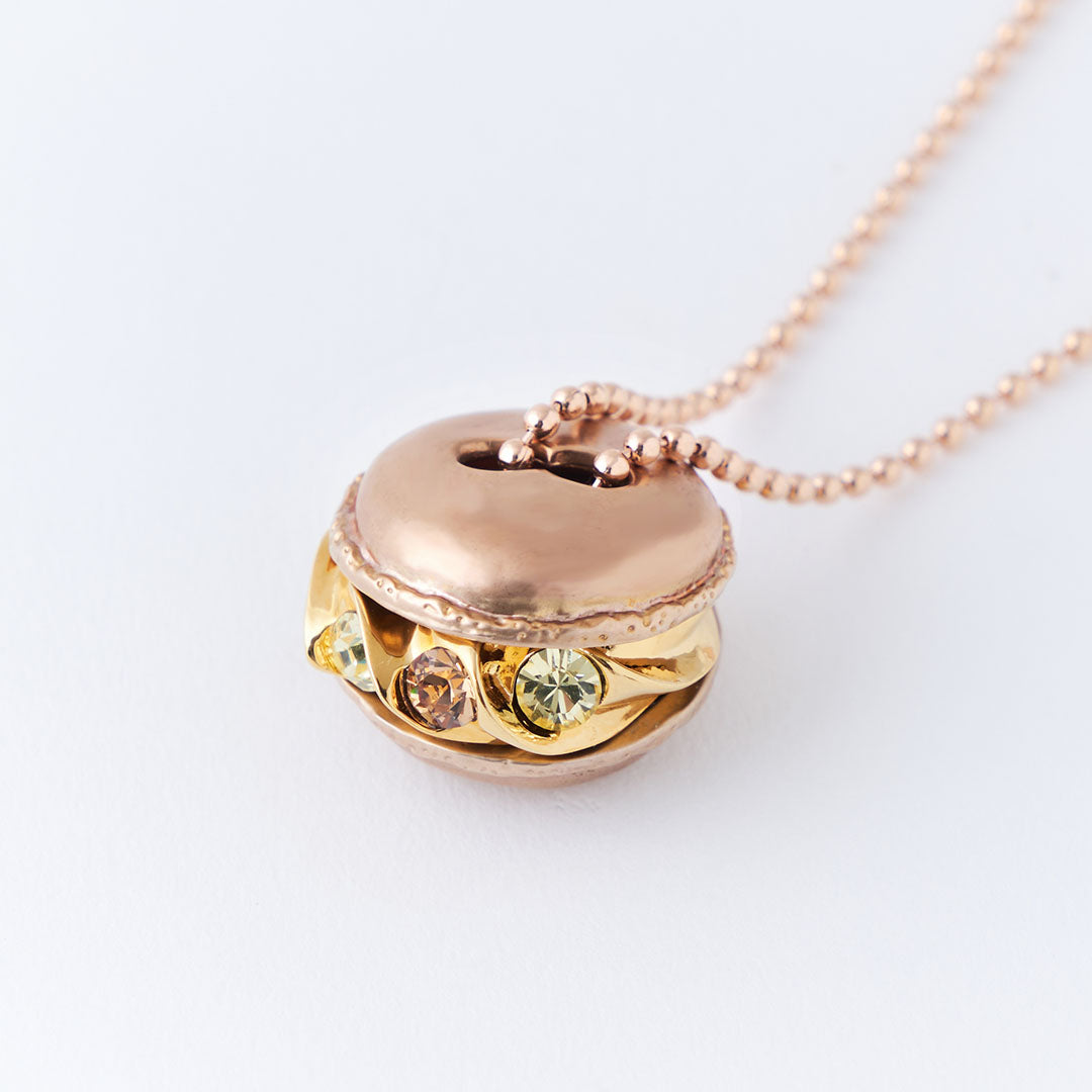 Tooth Ball Chain Necklace (Pink Gold)【Japan Jewelry】