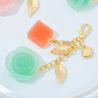 Green Apple Rose Pate de Fruit Bag Charm【Japan Jewelry】