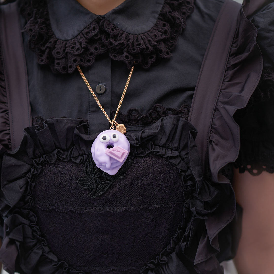 Blueberry Melty Monster Doughnut Necklace【Japan Jewelry】