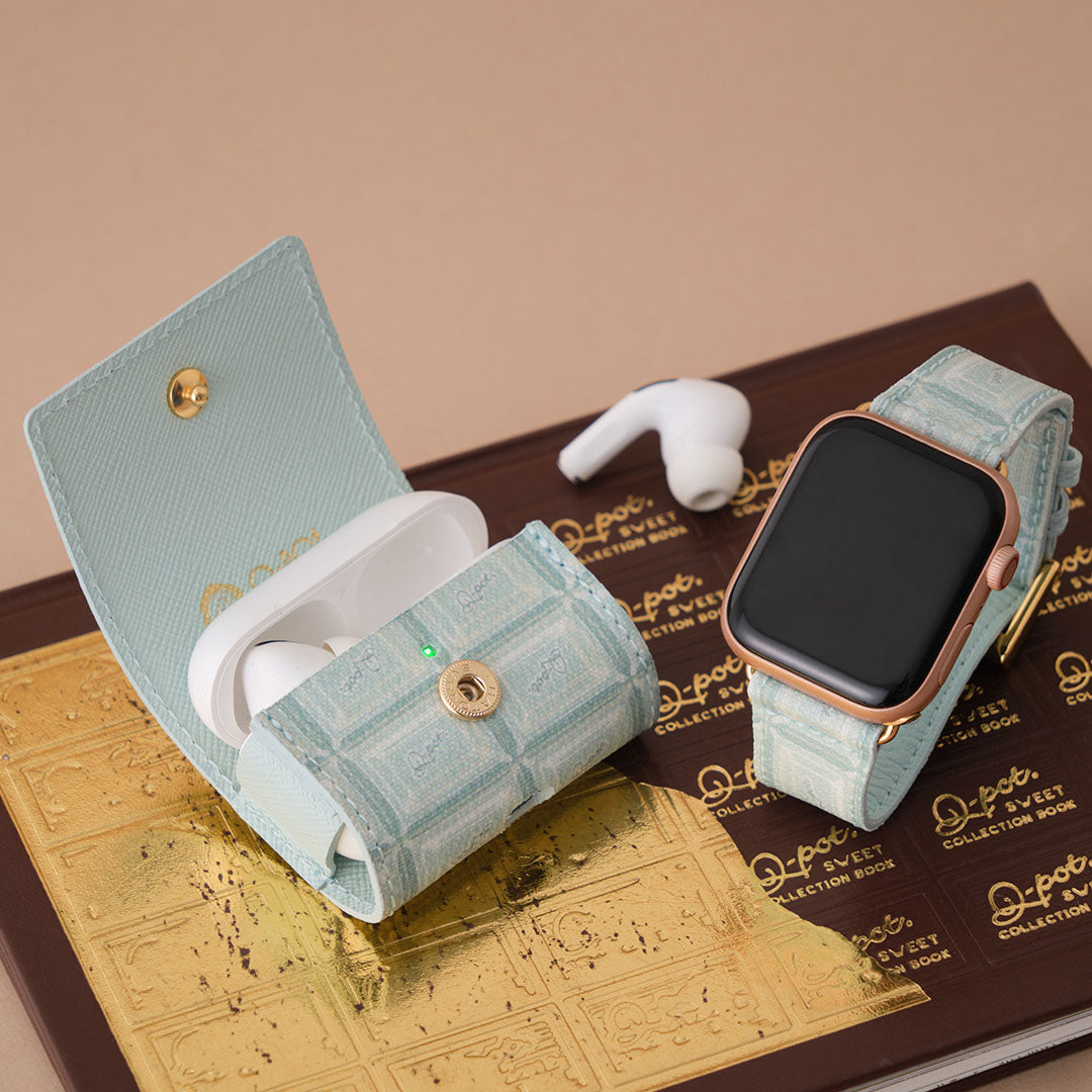 AirPods Pro/AirPods 3rd generation Leather Case (Mint Chocolate)【Japan Jewelry】